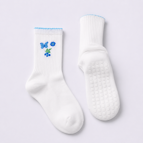 Berry Blues grip socks — product