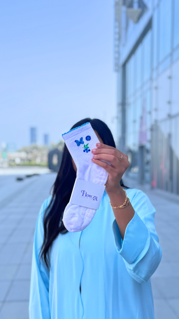Berry Blues grip sock